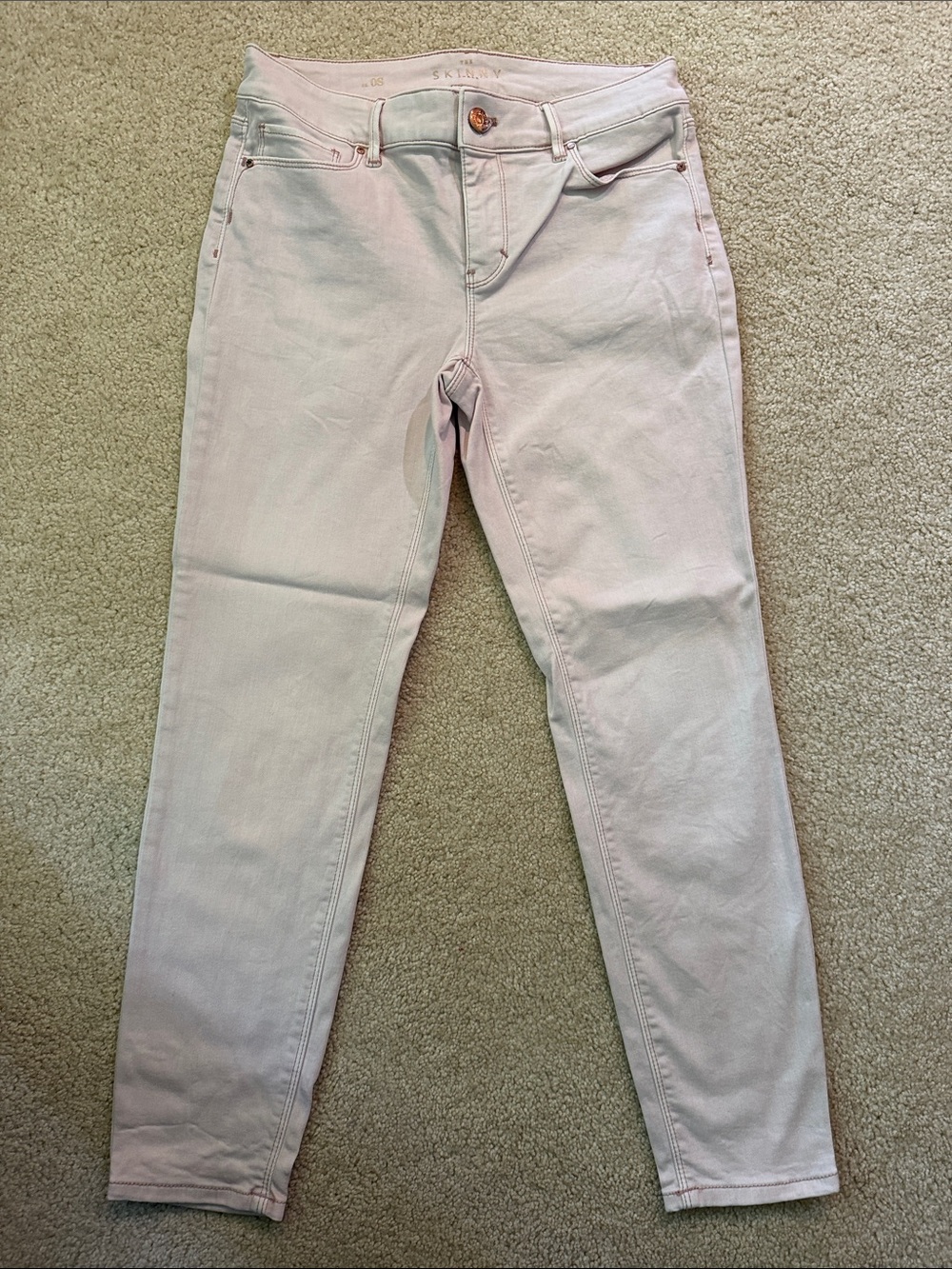 White House Black Market Pale Pink Skinny Jeans